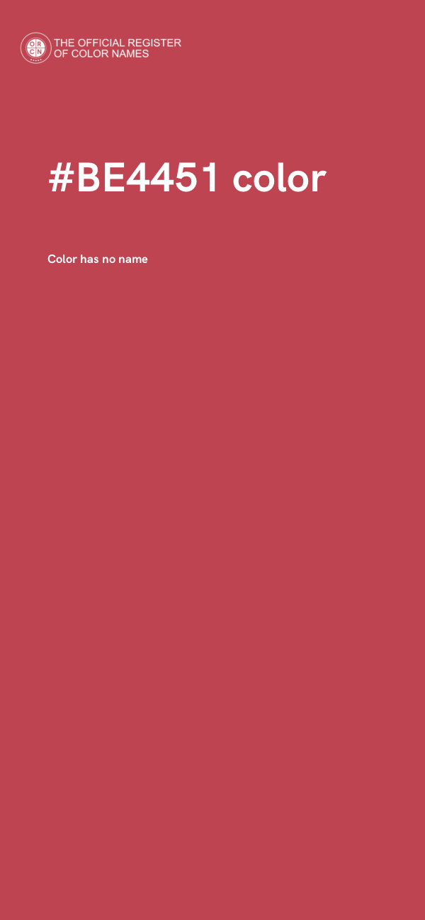 #BE4451 color image