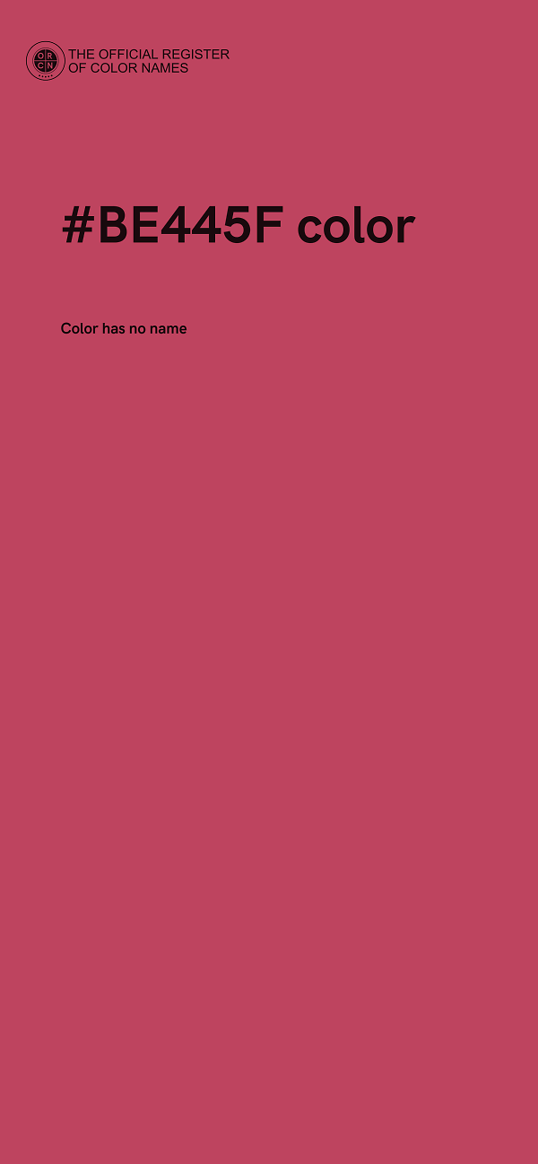 #BE445F color image