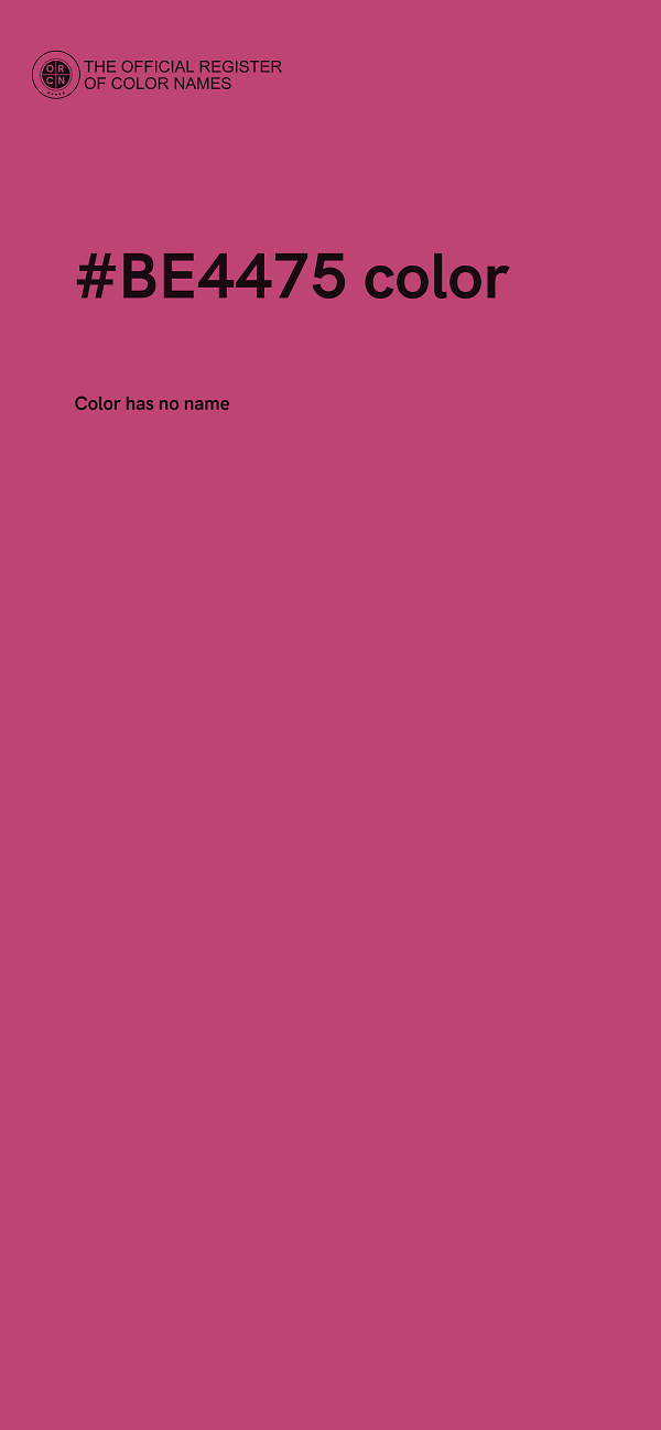 #BE4475 color image