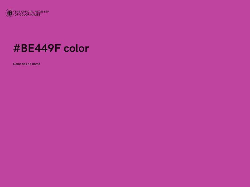 #BE449F color image