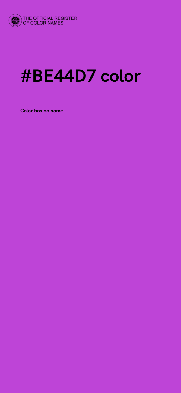 #BE44D7 color image