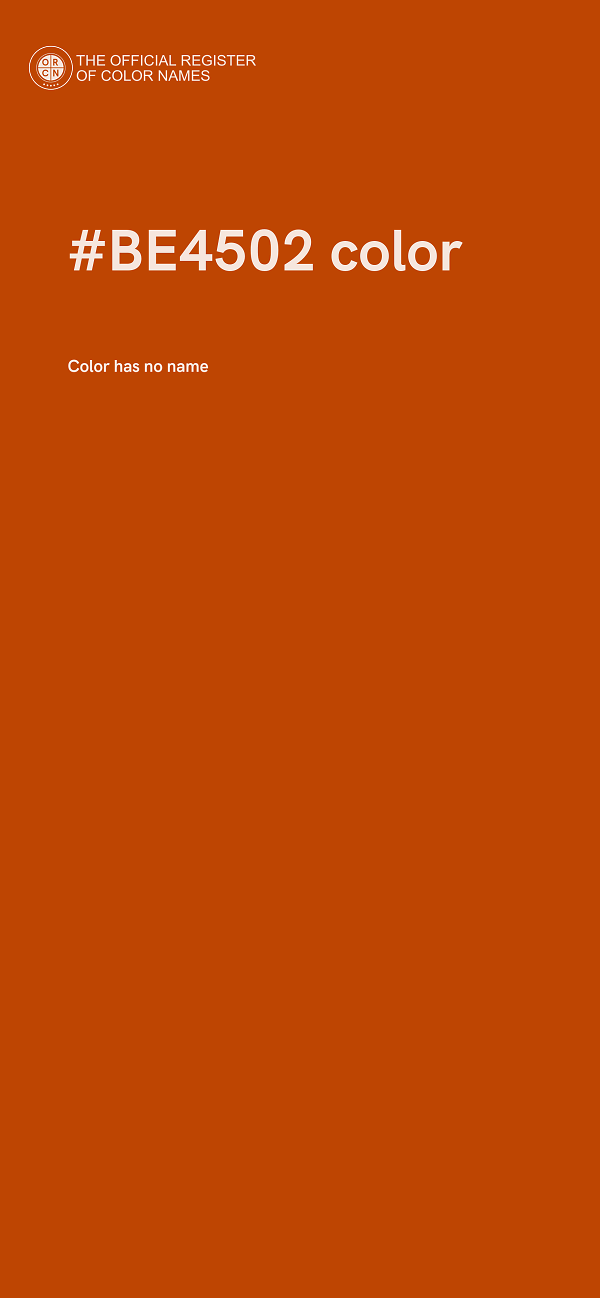 #BE4502 color image