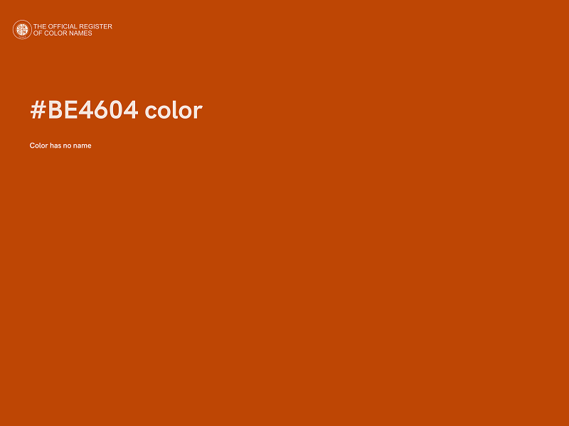 #BE4604 color image