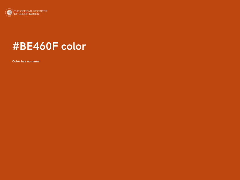 #BE460F color image