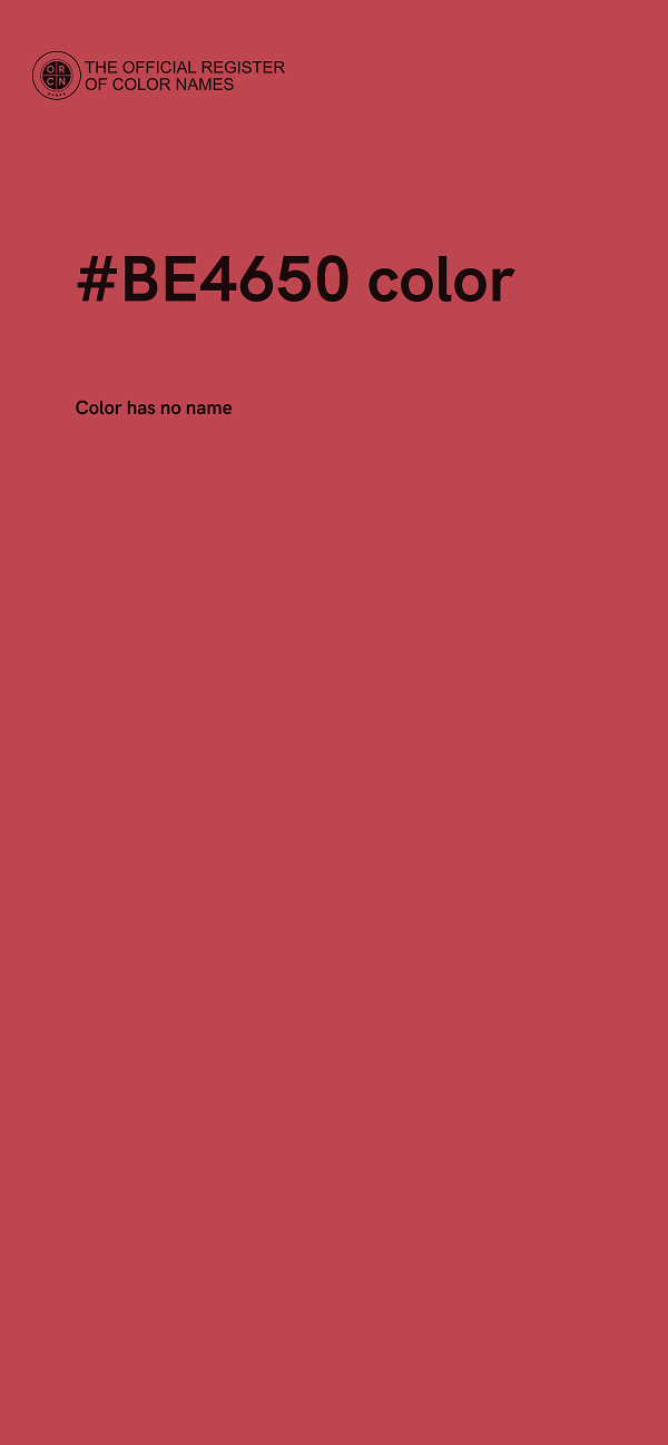 #BE4650 color image
