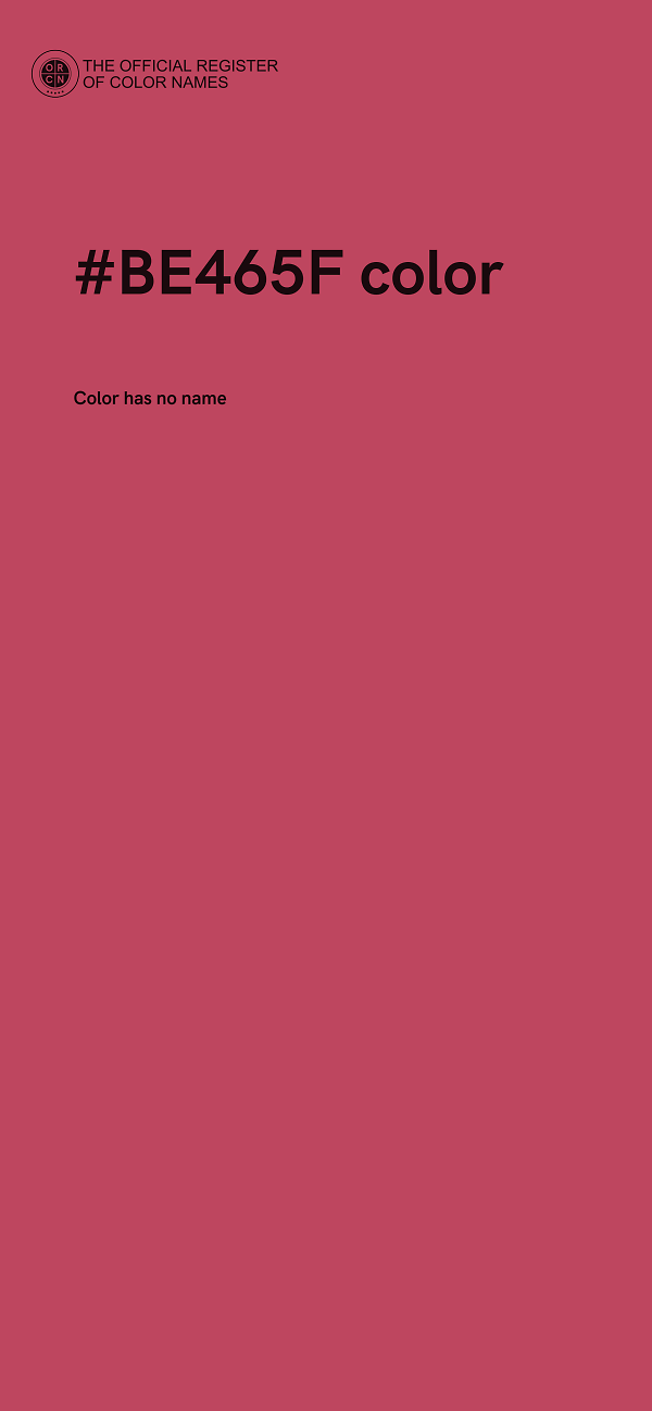 #BE465F color image