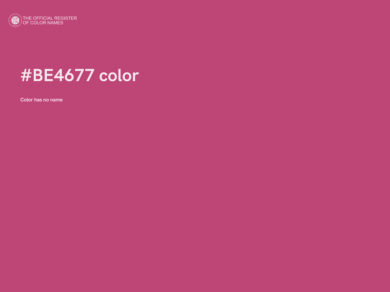#BE4677 color image