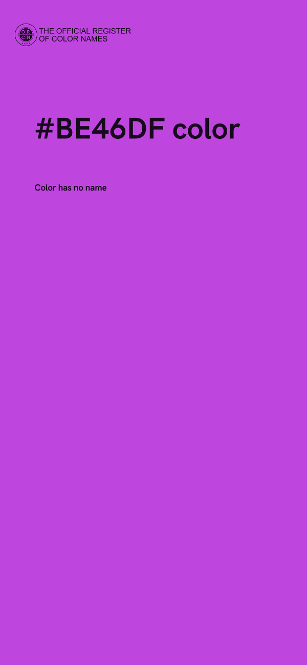 #BE46DF color image