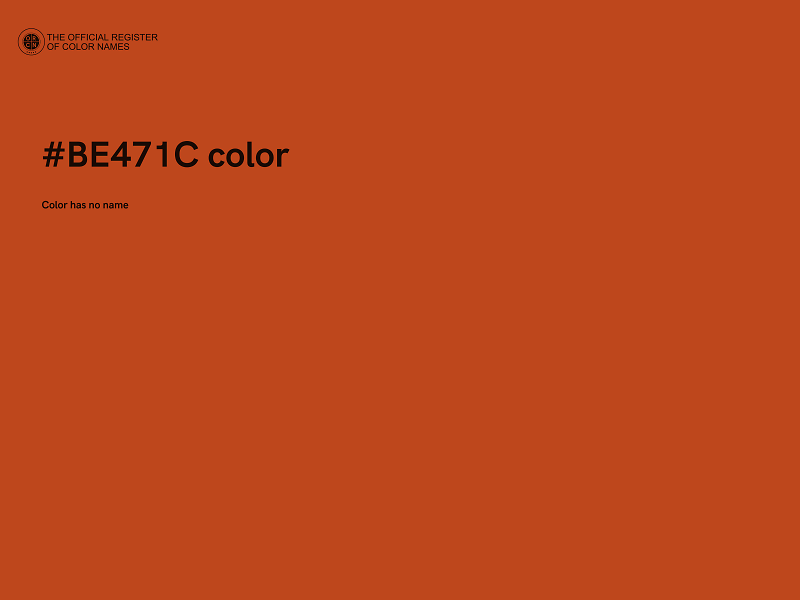 #BE471C color image