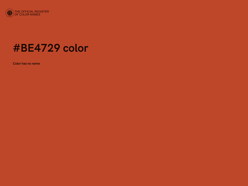 #BE4729 color image