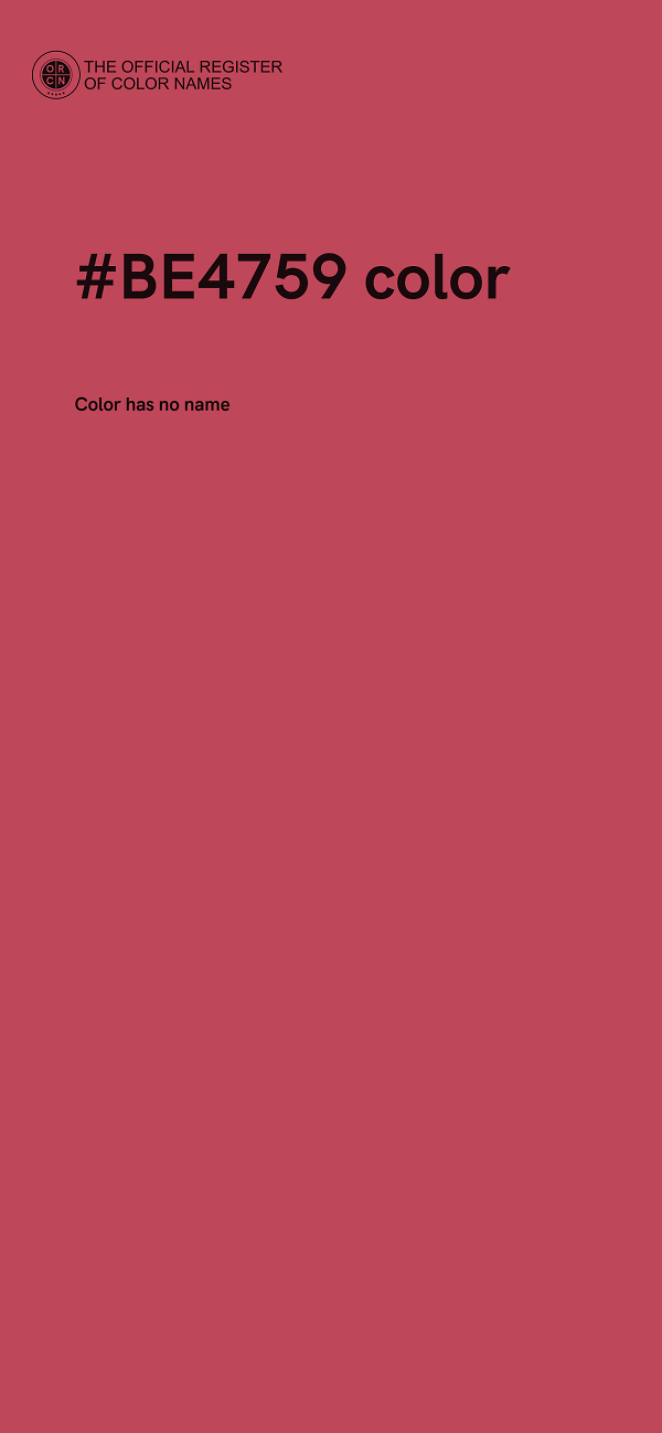 #BE4759 color image