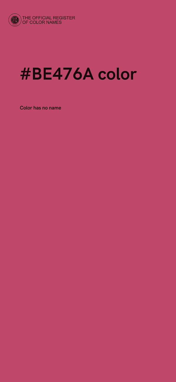 #BE476A color image