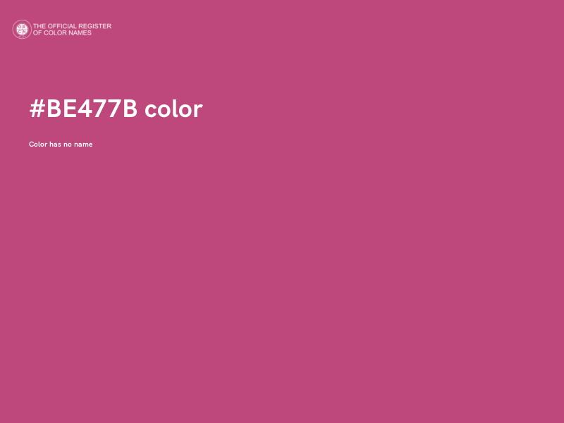 #BE477B color image