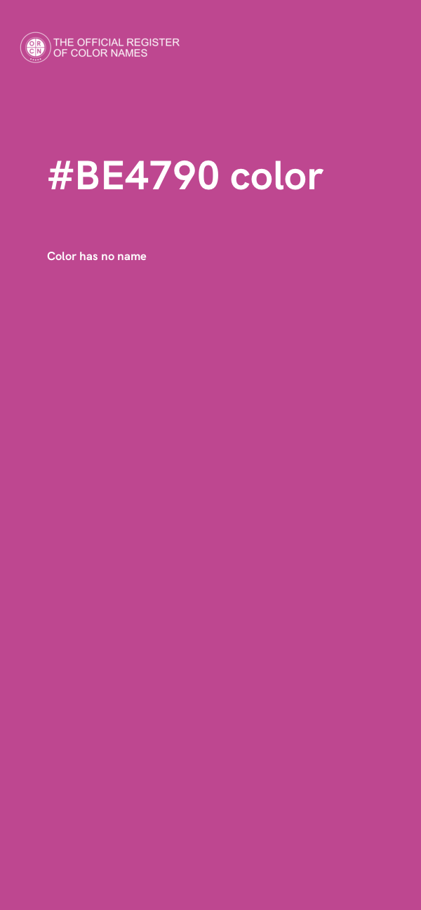 #BE4790 color image