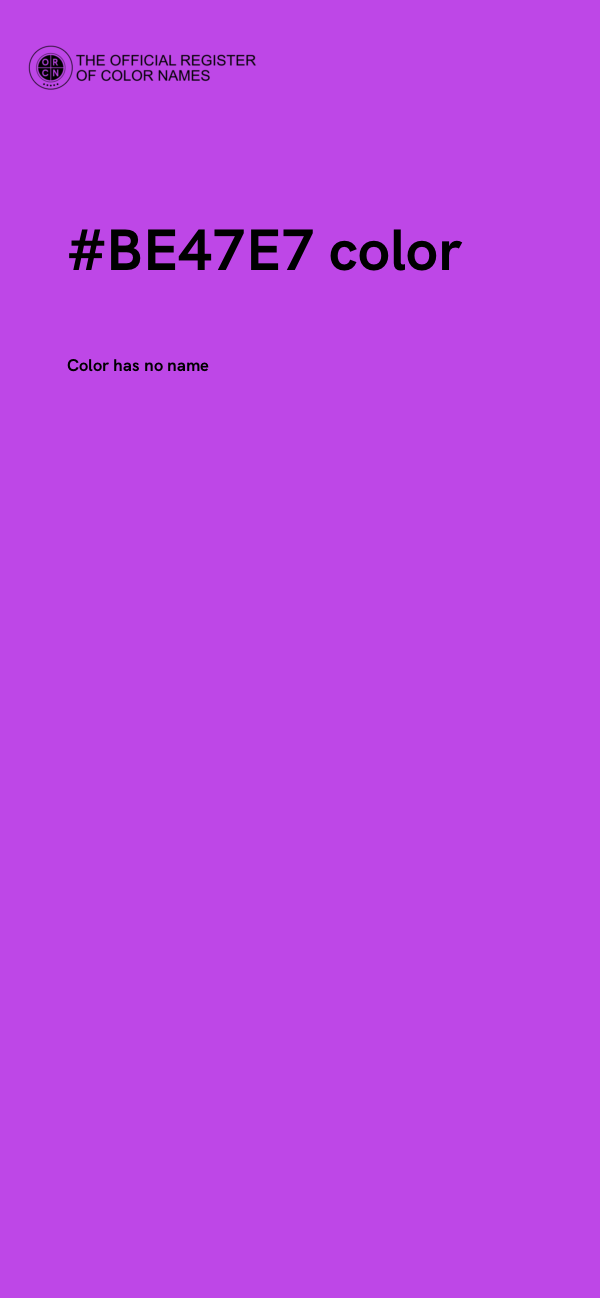 #BE47E7 color image