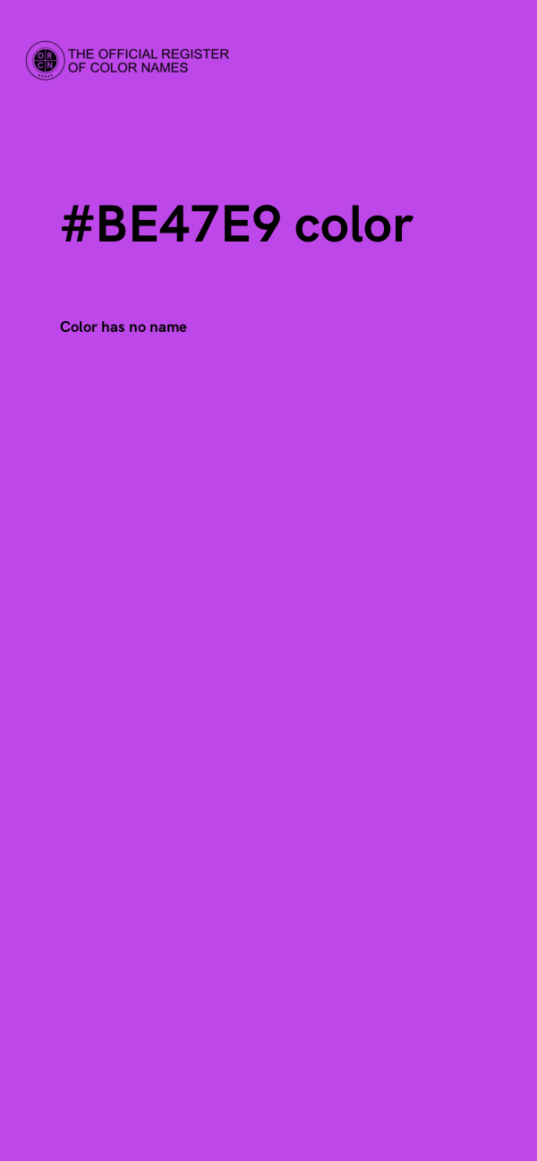 #BE47E9 color image