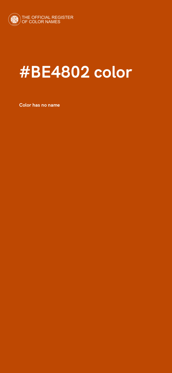 #BE4802 color image