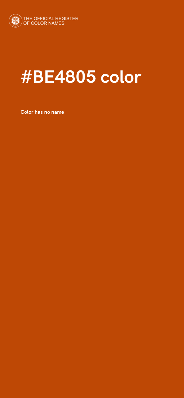 #BE4805 color image