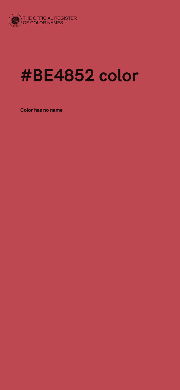 #BE4852 color image