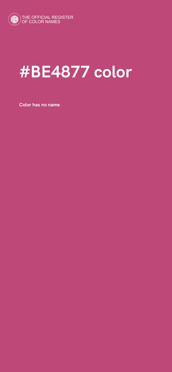 #BE4877 color image