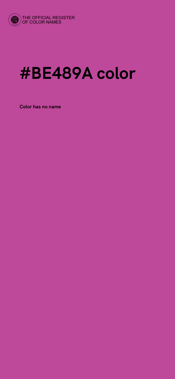 #BE489A color image