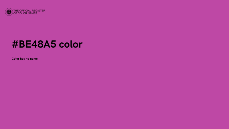 #BE48A5 color image
