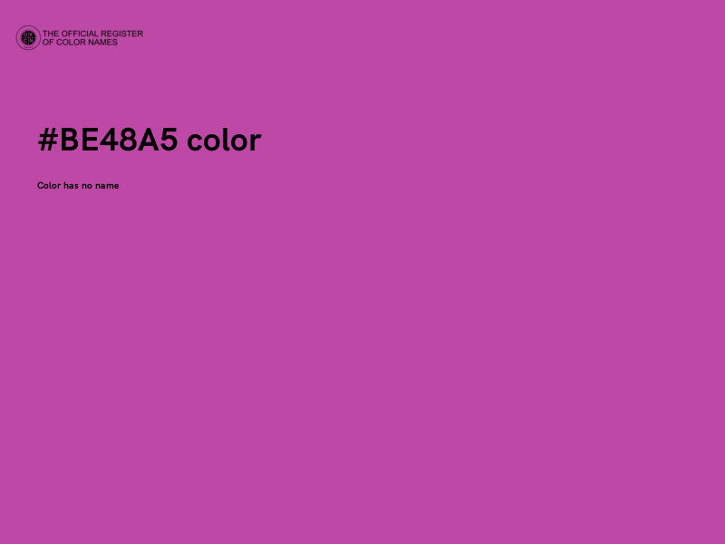 #BE48A5 color image