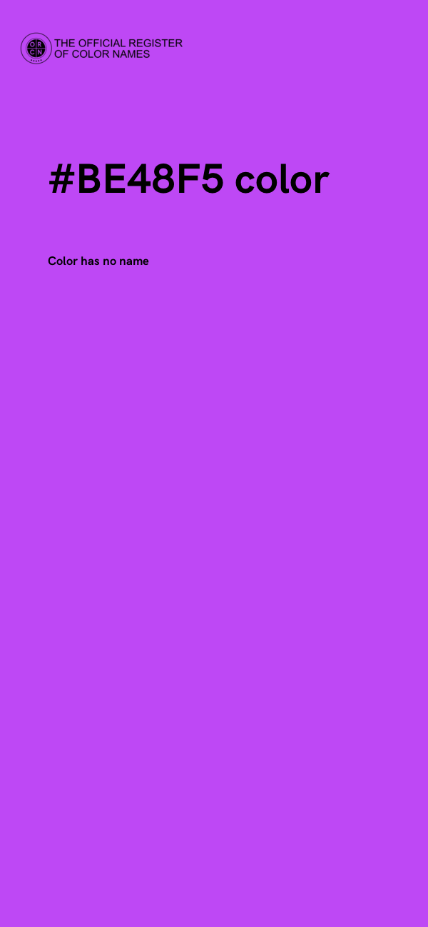 #BE48F5 color image