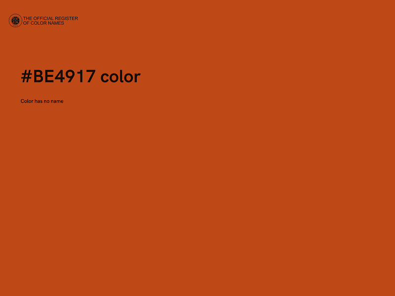 #BE4917 color image