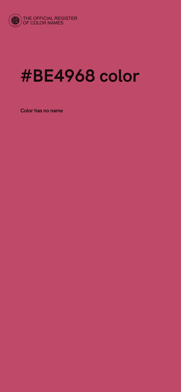 #BE4968 color image