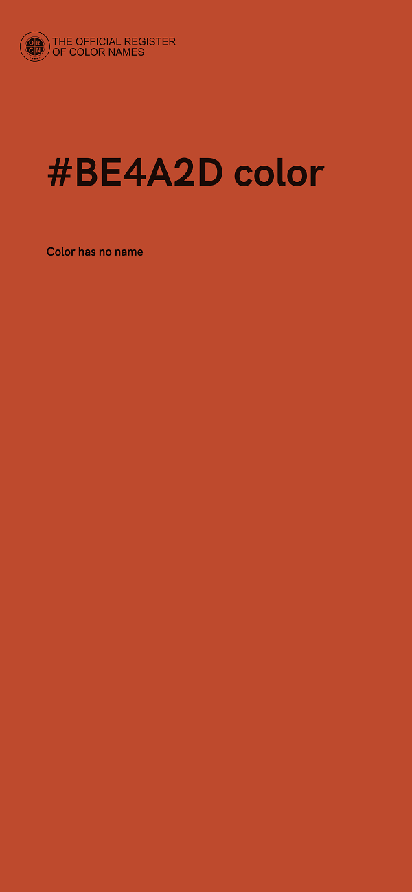 #BE4A2D color image