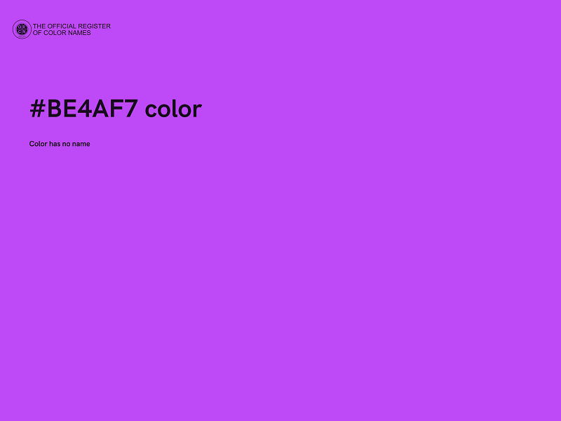 #BE4AF7 color image