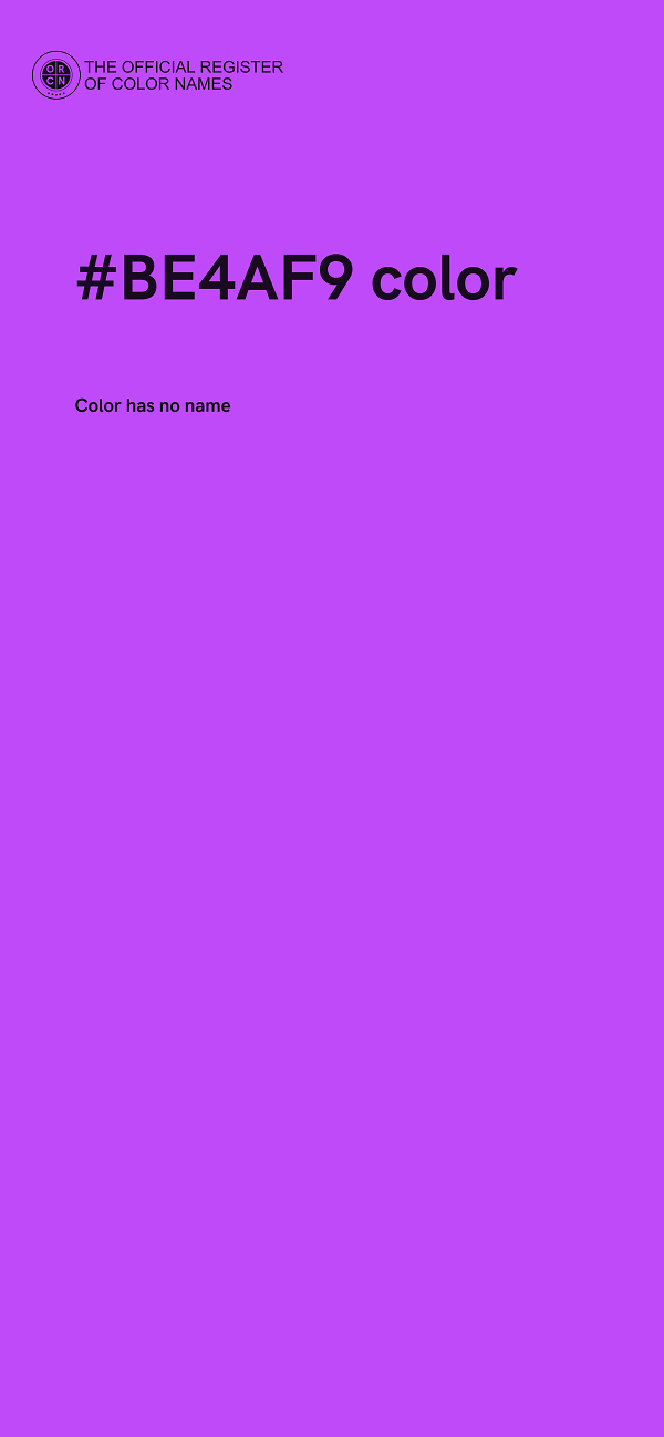 #BE4AF9 color image