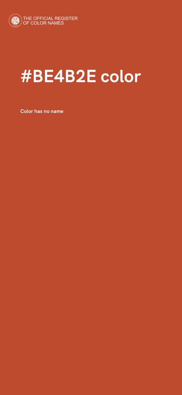 #BE4B2E color image