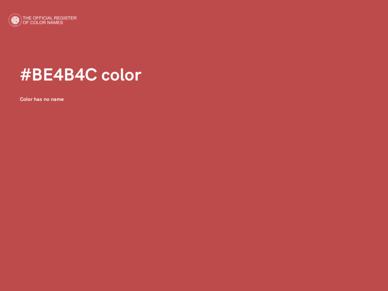 #BE4B4C color image