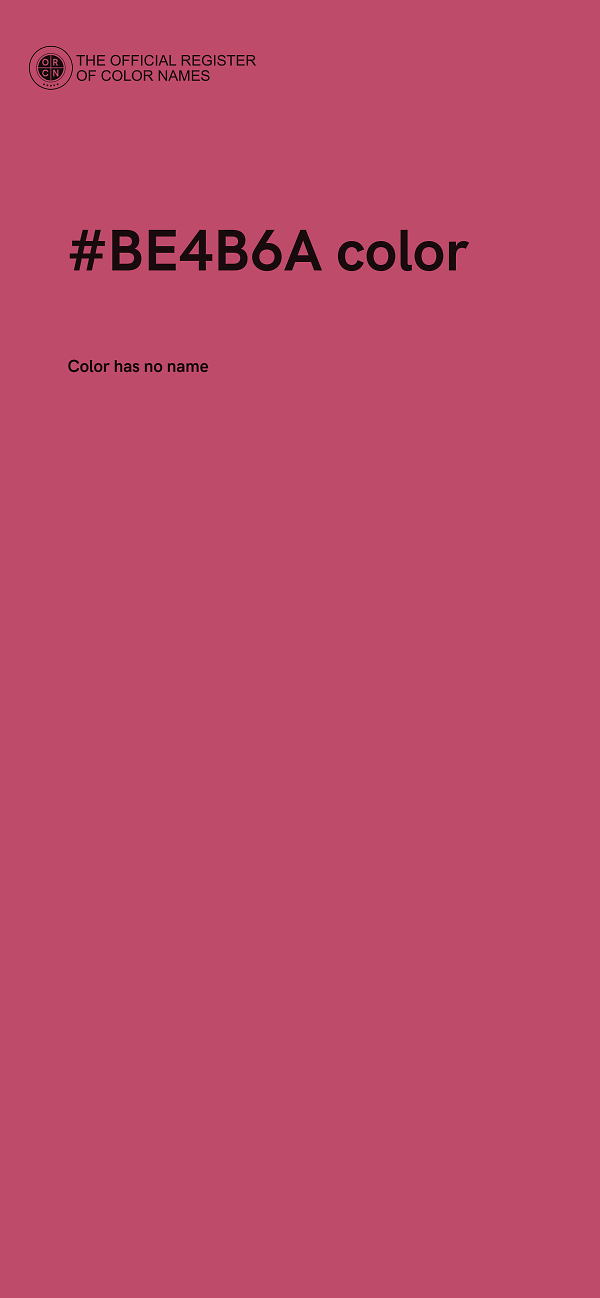 #BE4B6A color image