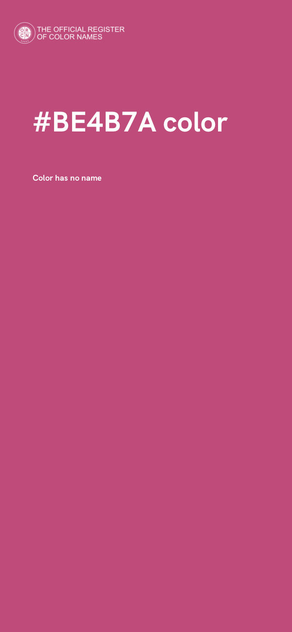 #BE4B7A color image