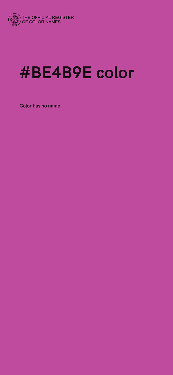 #BE4B9E color image