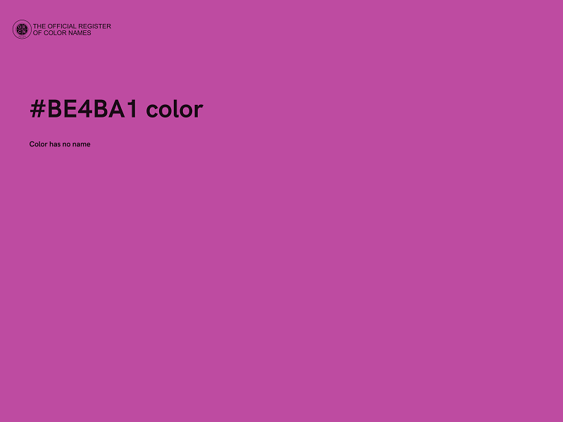 #BE4BA1 color image