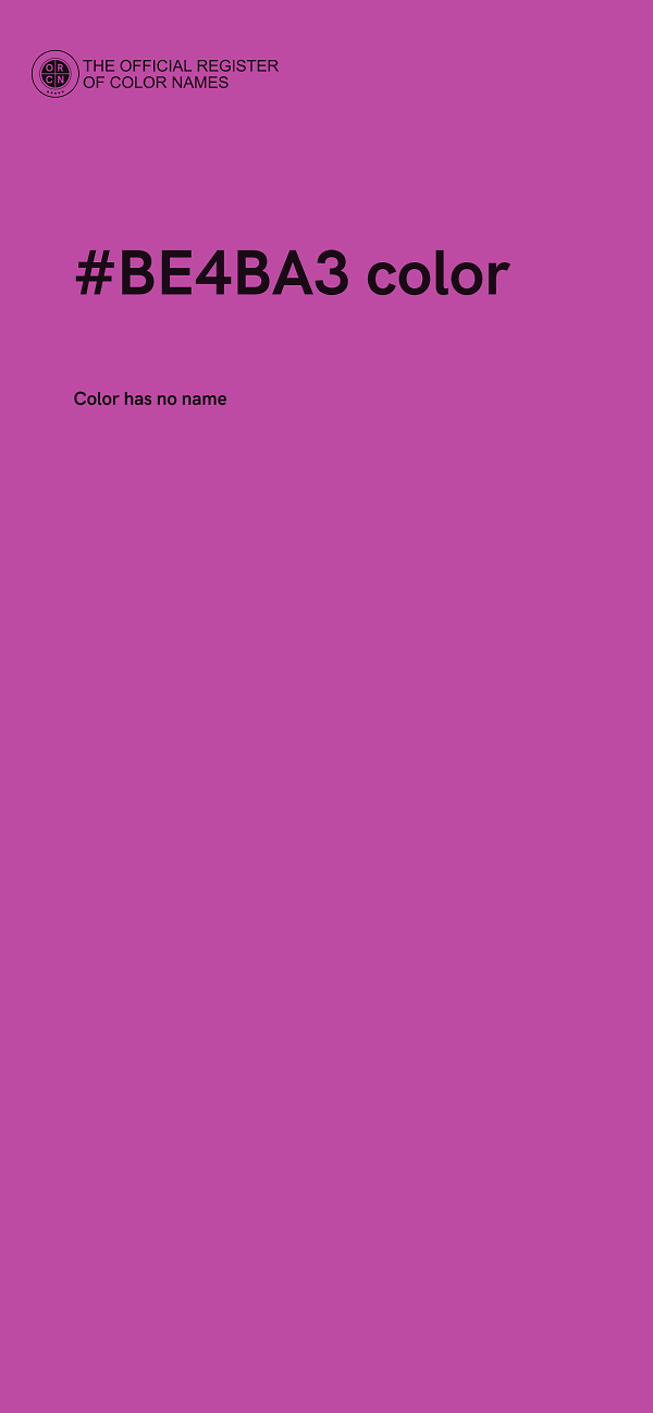 #BE4BA3 color image