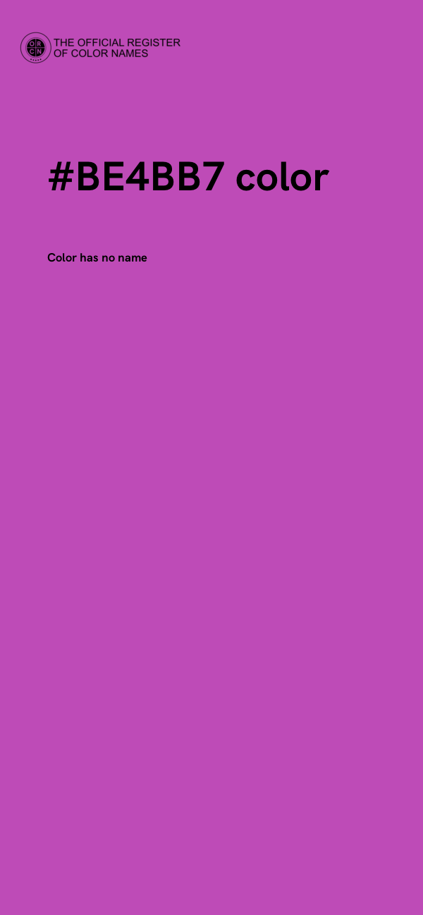 #BE4BB7 color image
