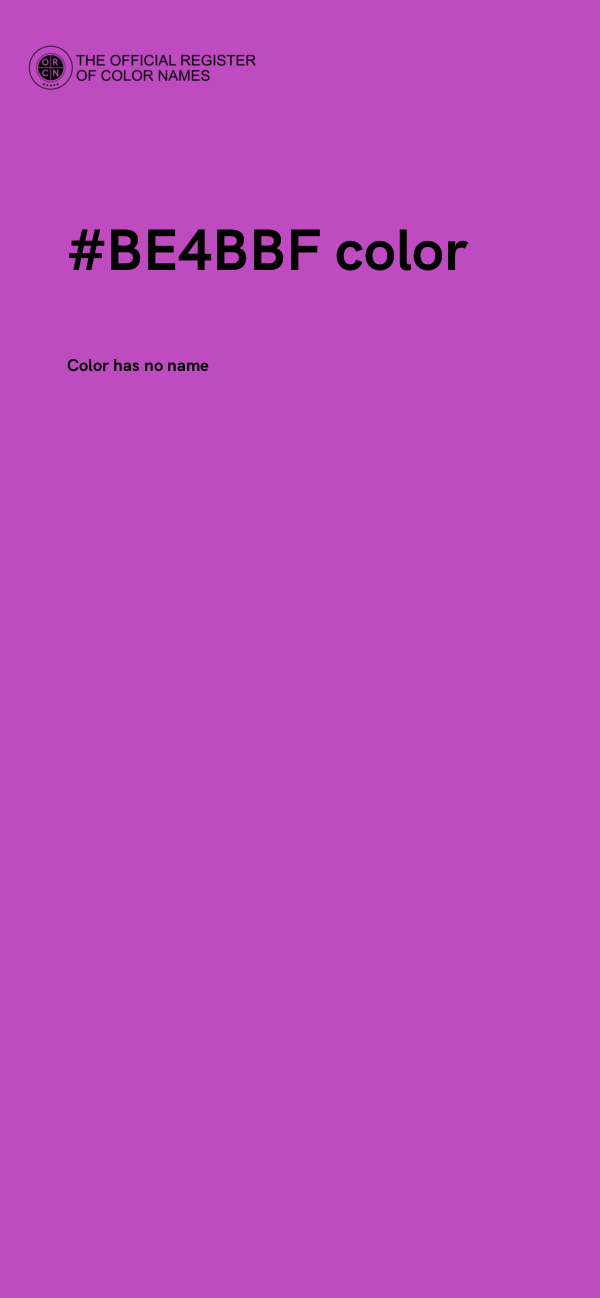 #BE4BBF color image