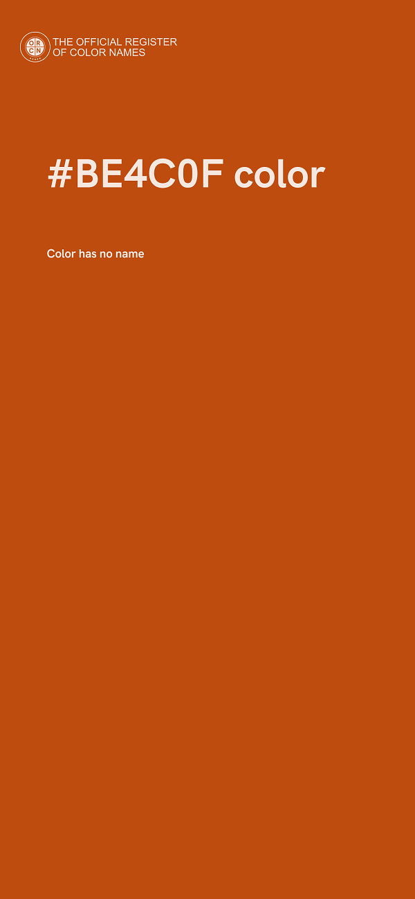 #BE4C0F color image