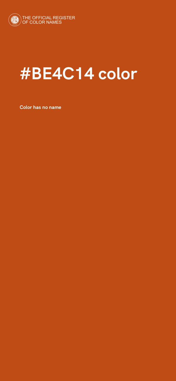 #BE4C14 color image