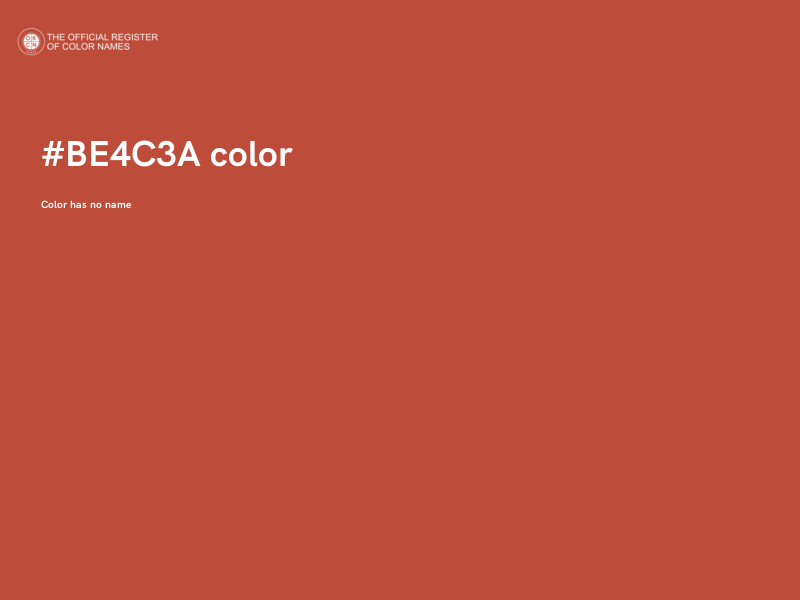 #BE4C3A color image