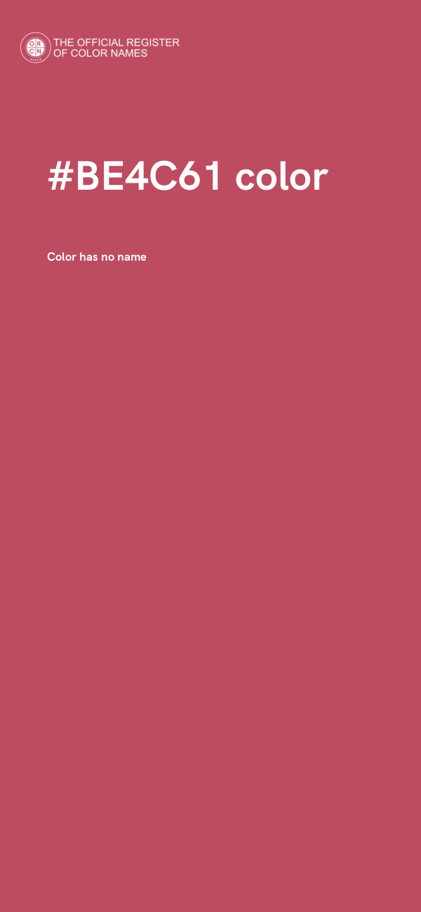 #BE4C61 color image