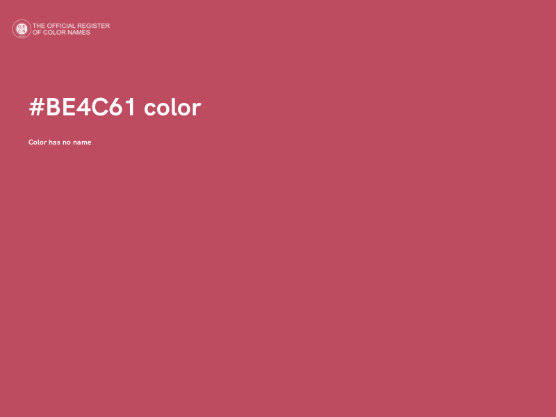 #BE4C61 color image