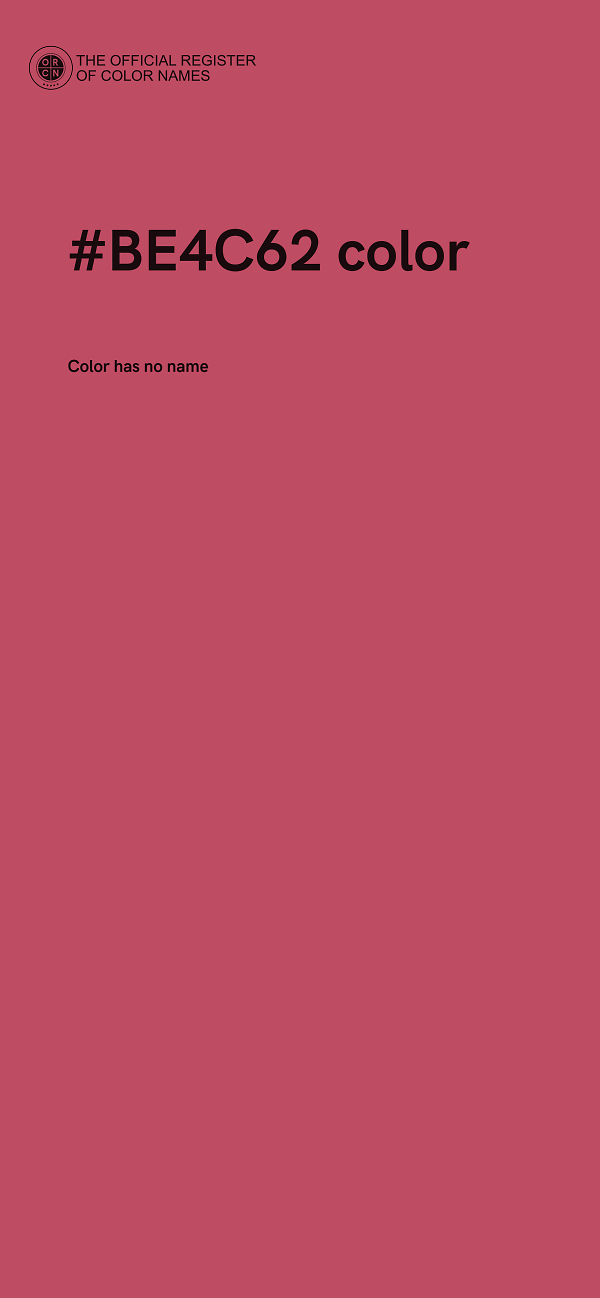 #BE4C62 color image