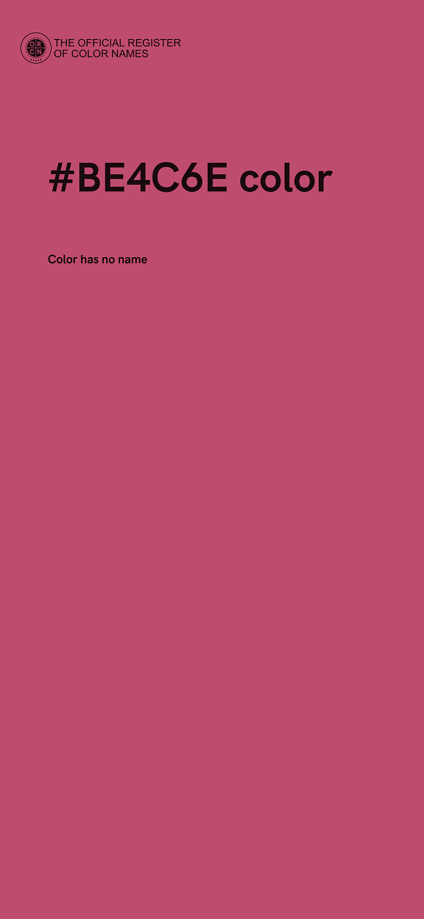 #BE4C6E color image