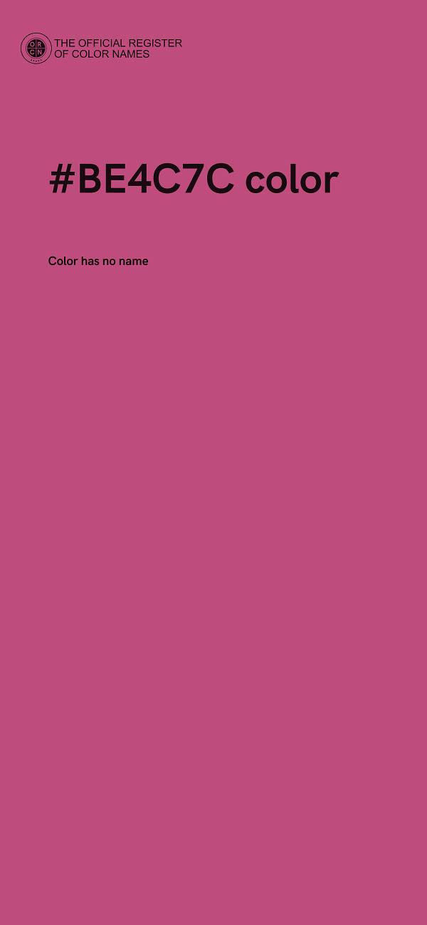 #BE4C7C color image